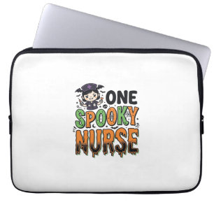 Spooky Nurse Halloween Vintage Engraving Design_1 Laptop Sleeve
