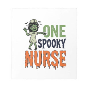 Spooky Nurse Halloween Vintage Vector Design_1 Notepad