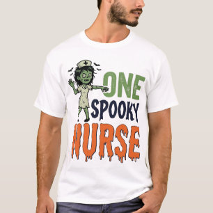 Spooky Nurse Halloween Vintage Vector Design_1 T-Shirt