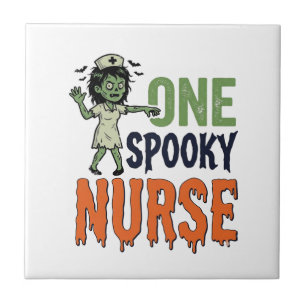 Spooky Nurse Halloween Vintage Vector Design_1 Tile