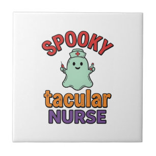 Spooky Nurse Halloween Vintage Vector Shirt Design Tile