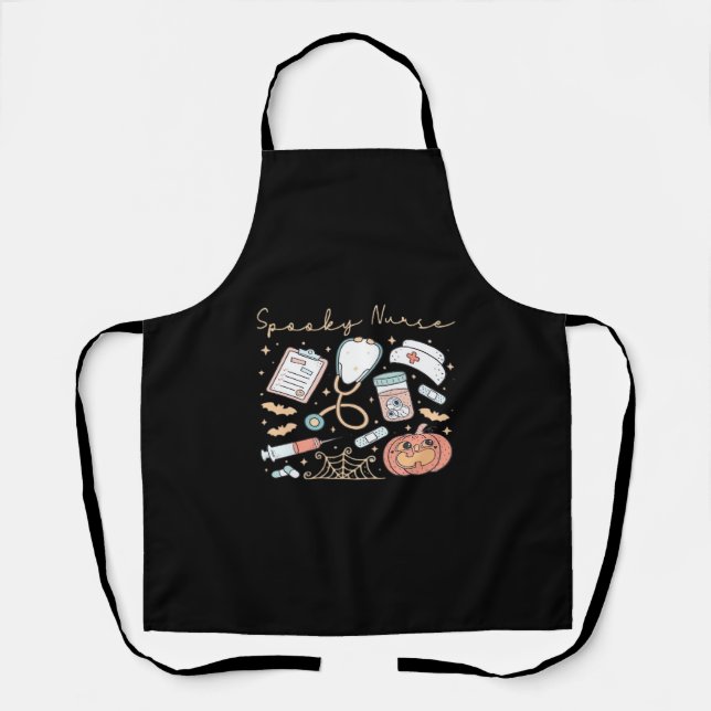 Spooky Nurse Life Oversized T-Shirt Apron (Front)
