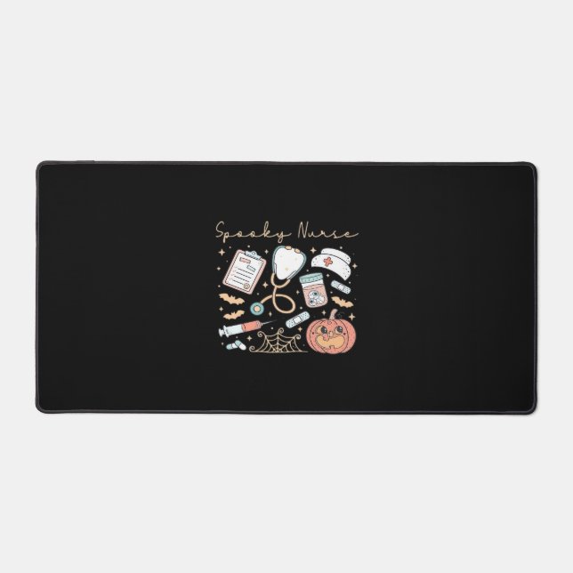Spooky Nurse Life Oversized T-Shirt Desk Mat (Front)