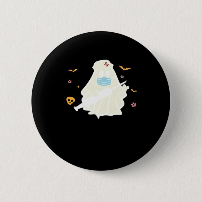 Spooky Nurse Practitioner Cute Halloween Oversized 6 Cm Round Badge (Front)