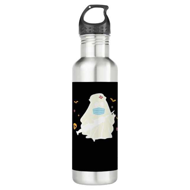 Spooky Nurse Practitioner Cute Halloween Oversized 710 Ml Water Bottle (Front)