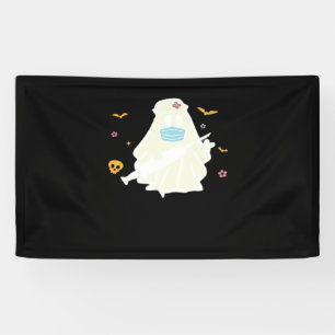 Spooky Nurse Practitioner Cute Halloween Oversized Banner