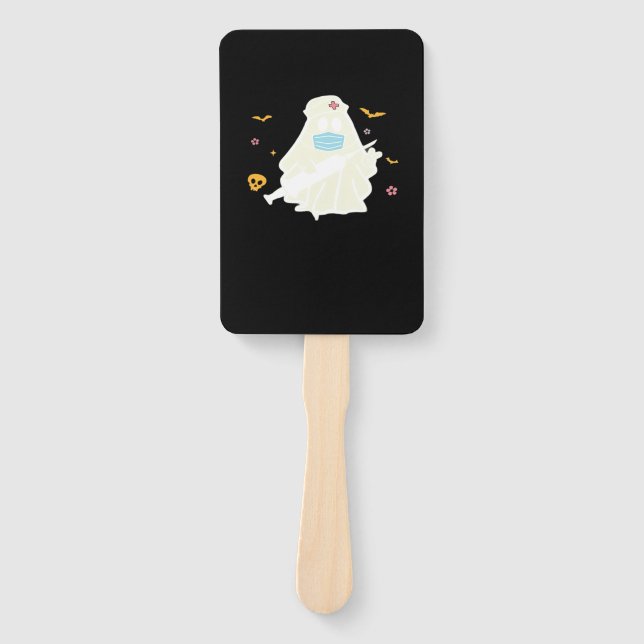 Spooky Nurse Practitioner Cute Halloween Oversized Hand Fan (Front)