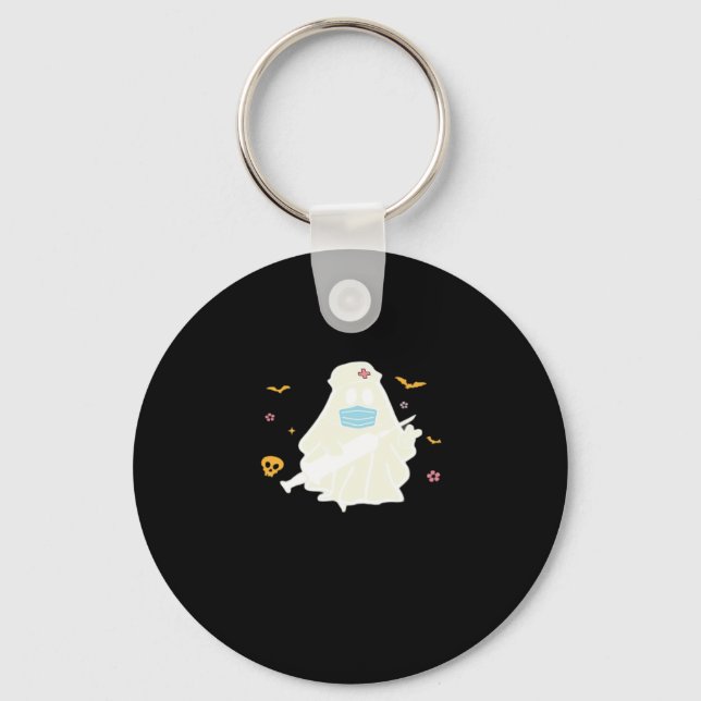Spooky Nurse Practitioner Cute Halloween Oversized Key Ring (Front)