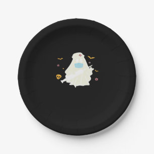 Spooky Nurse Practitioner Cute Halloween Oversized Paper Plate