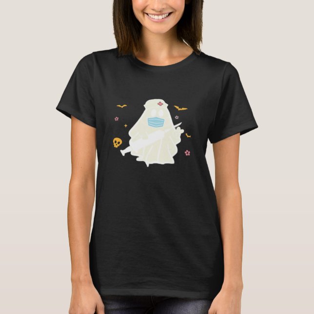 Spooky Nurse Practitioner Cute Halloween Oversized T-Shirt (Front)