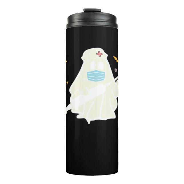Spooky Nurse Practitioner Cute Halloween Oversized Thermal Tumbler (Front)