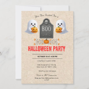 Spooky Office Halloween Party Invitation