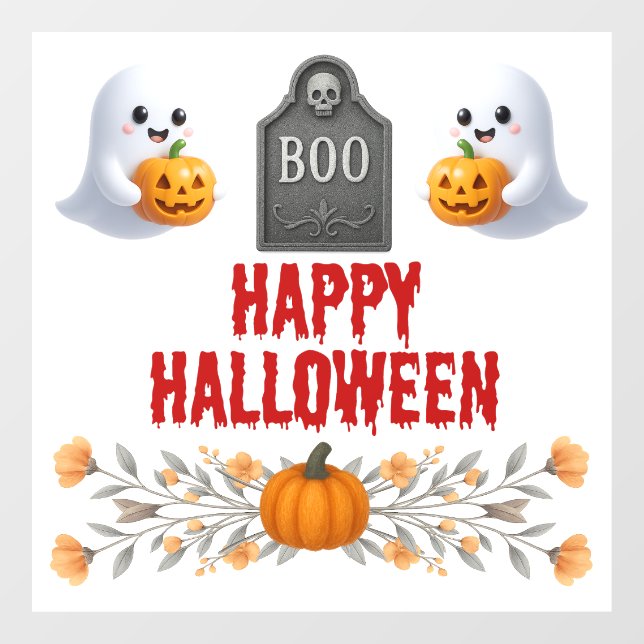 Spooky Office Halloween Party  Window Cling (Sheet)