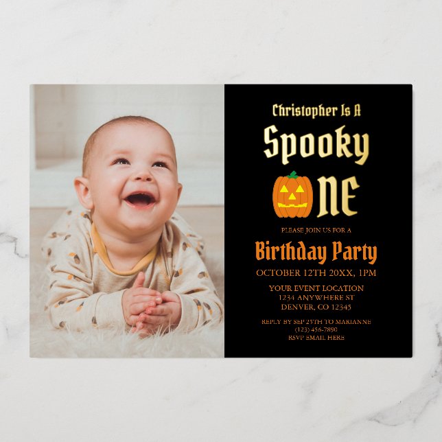 Spooky One 1st Birthday (Front)