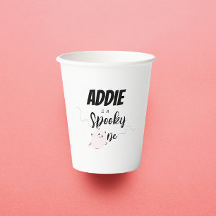 Spooky One   1st Birthday Cups   Pink Ghost