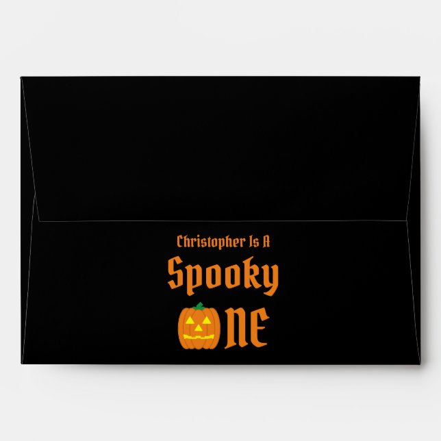Spooky One 1st Birthday Envelope (Back (Top Flap))