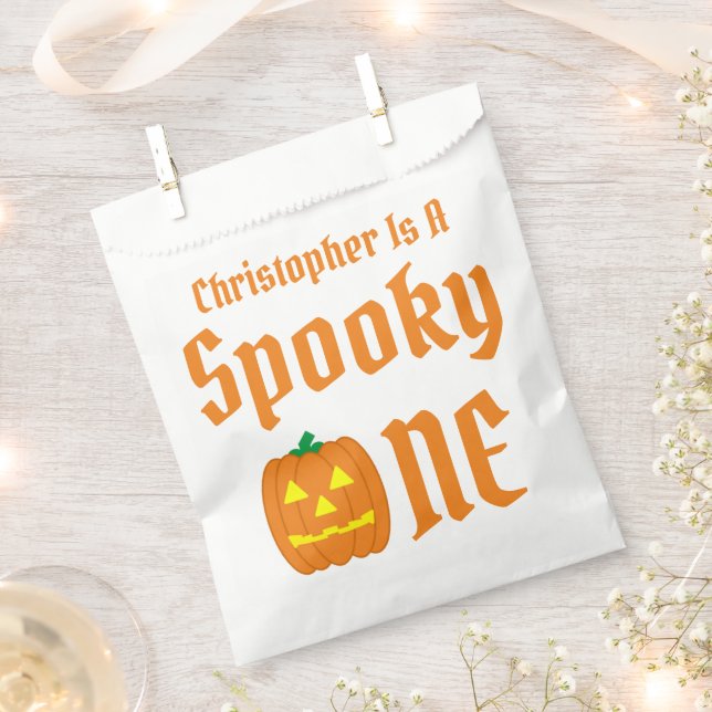 Spooky One 1st Birthday Favour Bags (Clipped)
