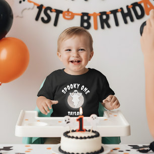Spooky One 1st Birthday Fun First Halloween Ghost Toddler T-Shirt