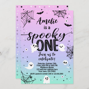 Spooky One, 1st Birthday Halloween Invitation