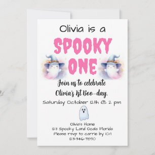 Spooky One 1st Birthday Invitation