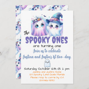 Spooky One 1st Birthday Invitation