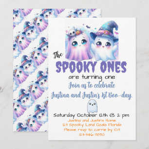 Spooky One 1st Birthday Invitation
