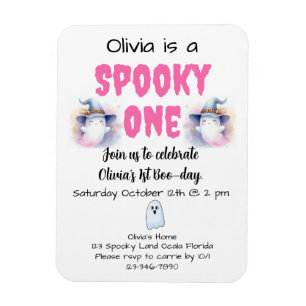 Spooky One 1st Birthday Magnet