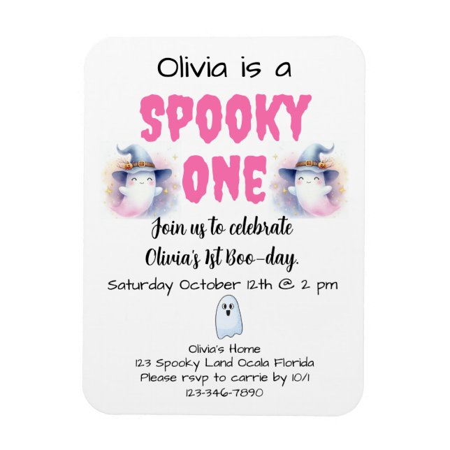 Spooky One 1st Birthday Magnet (Vertical)