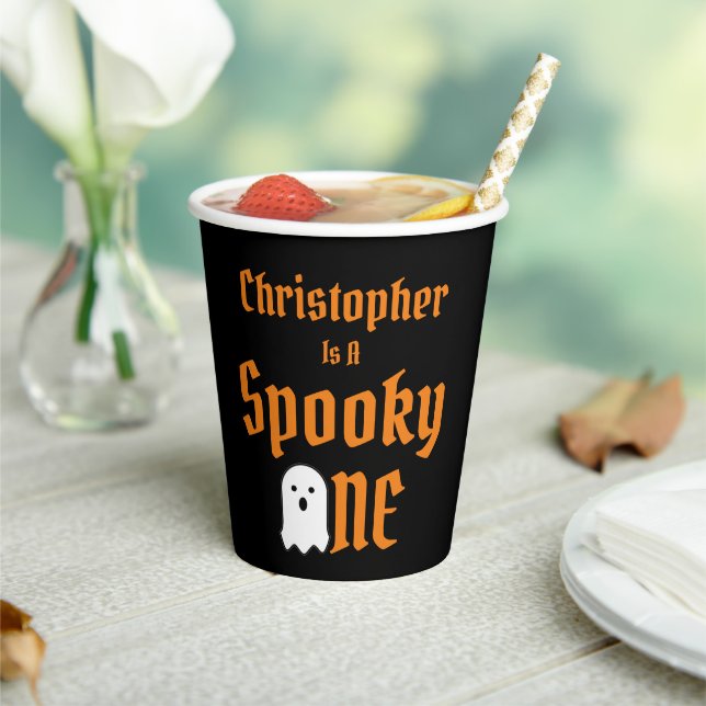 Spooky One 1st Birthday Paper Cups (Insitu)