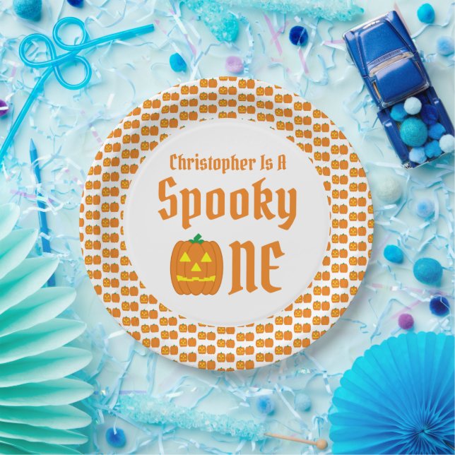 Spooky One 1st Birthday Paper Plate (Party)