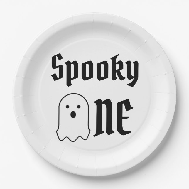 Spooky One 1st Birthday Paper Plate (Front)