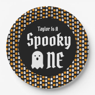 Spooky One 1st Birthday Paper Plate