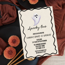 Spooky One 1st Birthday Party Invitaiton