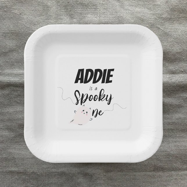 Spooky One | 1st Birthday Plates | Minimal Pink (Creator Uploaded)