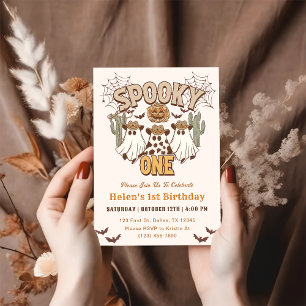 Spooky One 1st Birthday Western Party Invitation
