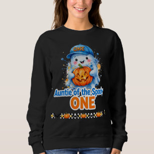 Spooky ONE Auntie Sweatshirt - Blue Ghost Hallowee