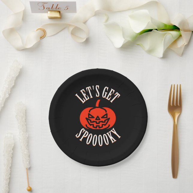 SPOOKY ONE BIRTHDAY paper plates (Wedding)