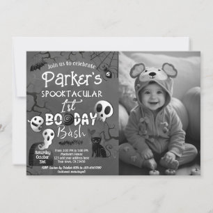 Spooky One Blue Ghost Halloween Invitation