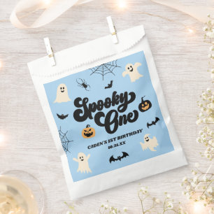 Spooky One Blue Halloween 1st Birthday Party Favour Bags