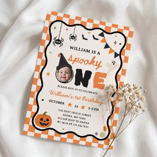 Spooky One Boo-Day Fun 1st Birthday Invitation