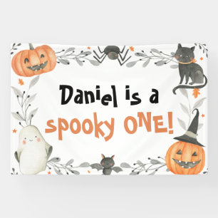 Spooky One Cute Halloween 1st Birthday Banner