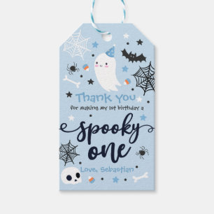 Spooky One Cute Halloween Ghost 1st Birthday Decor Gift Tags