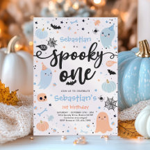 Spooky One Cute Halloween Ghost 1st Birthday Party