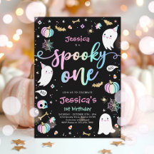 Spooky One Cute Halloween Ghost 1st Birthday Party