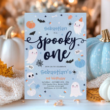 Spooky One Cute Halloween Ghost 1st Birthday Party