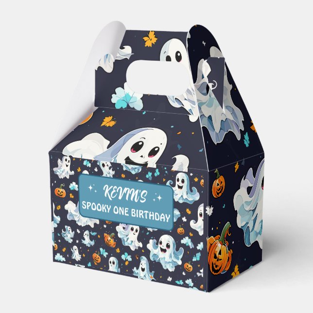 Spooky one cute Halloween kids Birthday Favour Box (Back Side)
