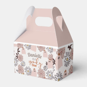 Spooky One Cute Pink Ghost Floral Halloween Favour Box