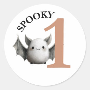 Spooky One First Birthday Halloween Sticker