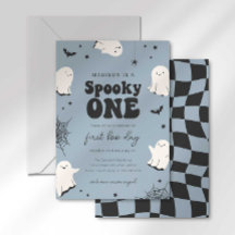 Spooky One First Birthday Invitation First Boo Day