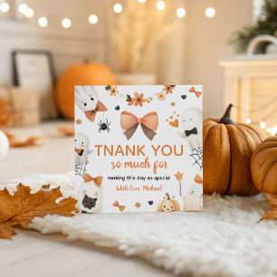 Spooky One First Boo Day Birthday Favour Tag